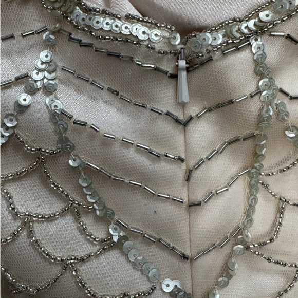 Sue Wong Nocturne Beaded Fringe Dress 2 Art Deco Gatsby Flapper 1920s - Picture 4 of 16